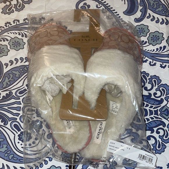 Coach Shoes - Coach Nib Sz 10 brown Nwt Sig Slippers